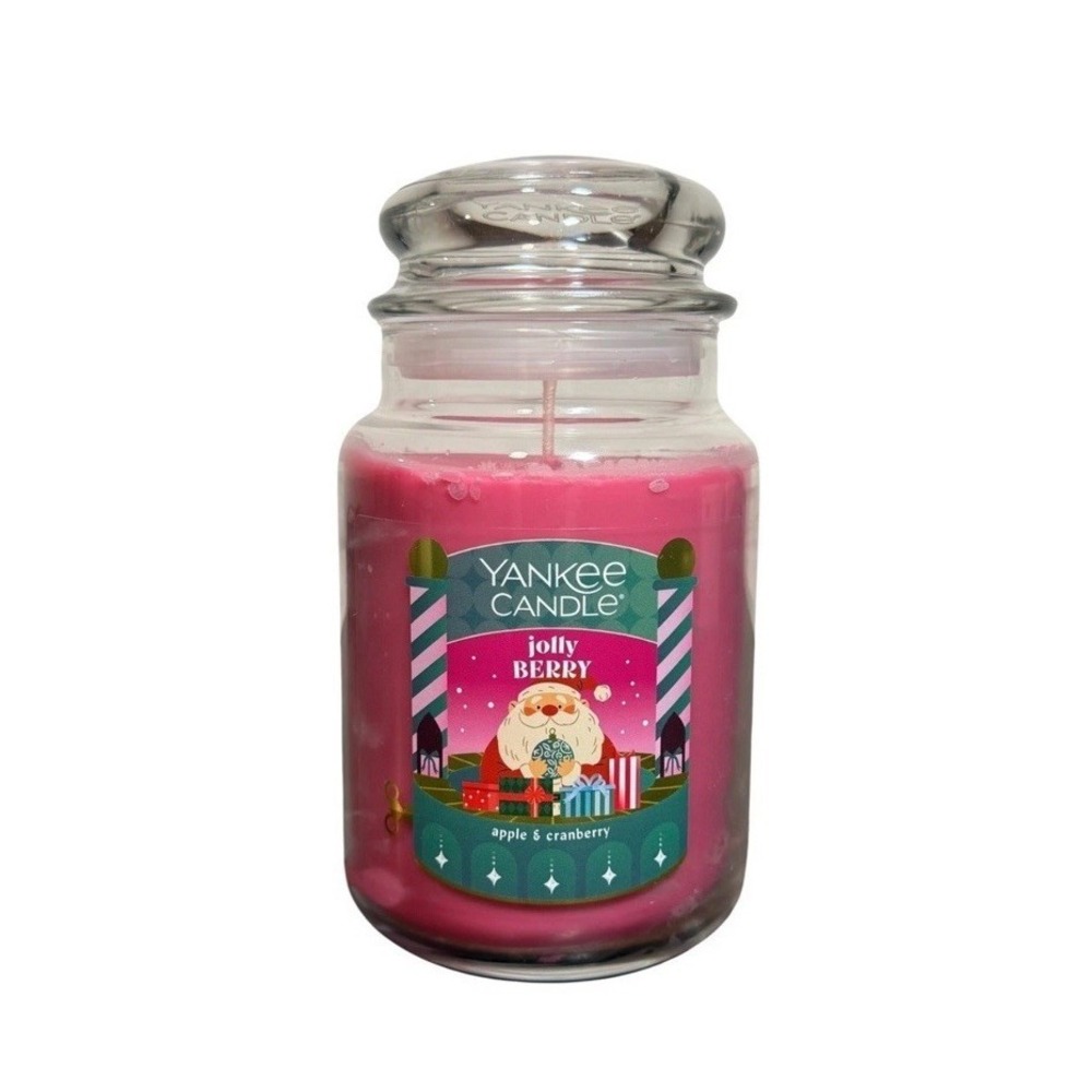 Yankee Candle Jolly Berry Apple Cranberry Large Jar Candle 22 oz‎ Holiday Scent